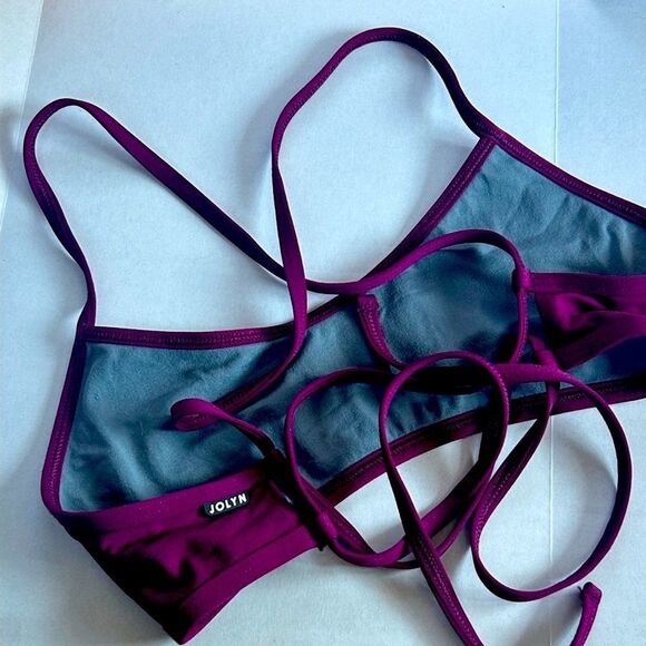 Jolyn Grayson Bikini Top in Cabernet Purple Size Medium - Picture 6 of 8